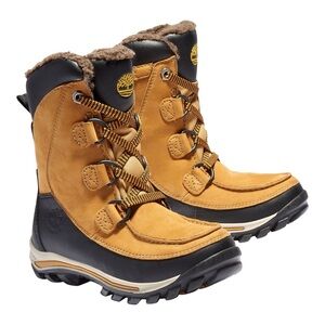 Timberland Brown and Black Snow Boots